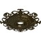 Ekena Millwork Orleans Ceiling Medallion (Fits Canopies up to 8 1/4"), 38 3/8"OD x 6 5/8"ID x 2 7/8"P, Green Gold CM38OLGGS - alternate 2